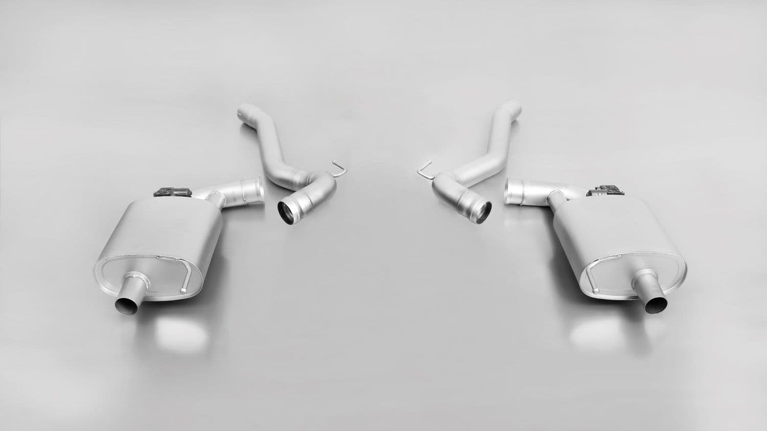 REMUS 206715 0500LR — Sport exhaust left and sport exhaust right (without tail pipes), incl. 2 connection tubes, with integrated valves
