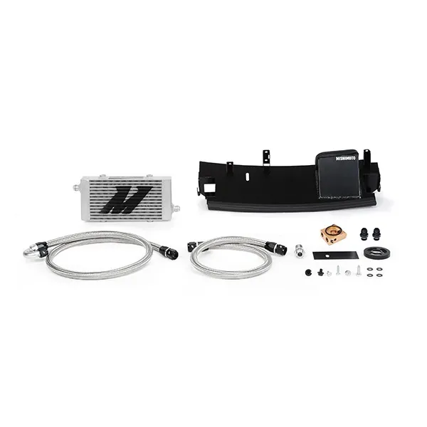Chłodnica oleju Mishimoto MMOC-RS-16TSL z termostatem Ford Focus RS Mk3 2.3 EcoBoost (srebrna) — zdjęcie 1