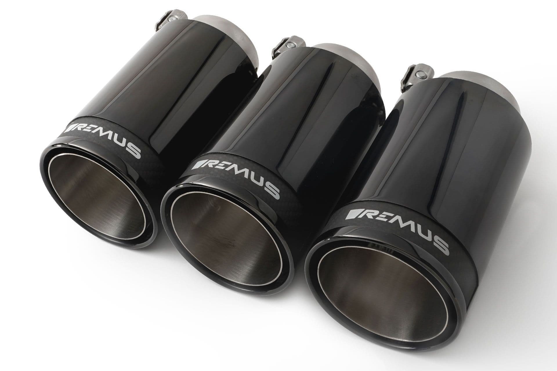 REMUS 0036 98CBR — Tailpipe Set, Street Race, black (98mm)