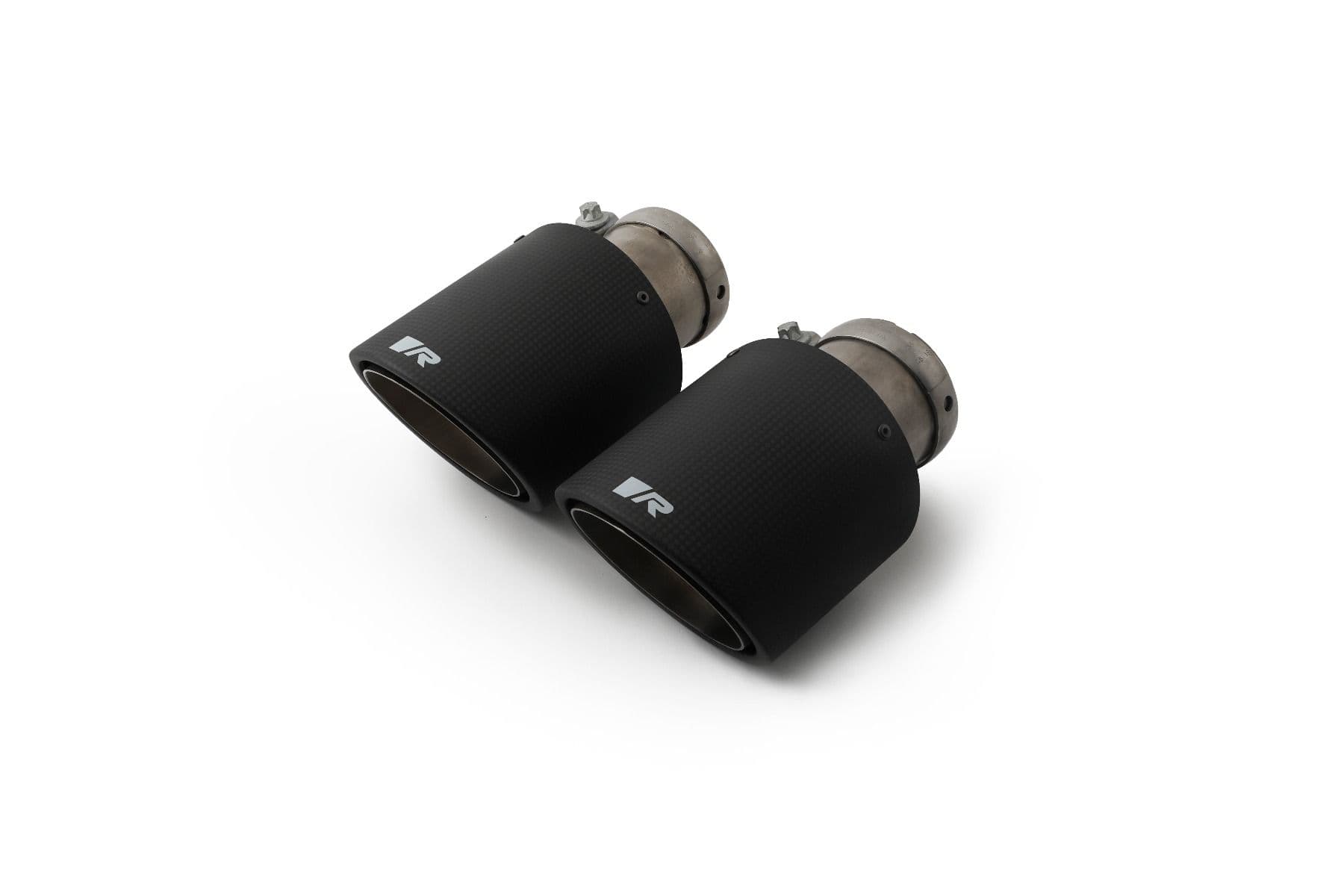 REMUS 0046 70CSRX — 4-Piece Carbon tail pipes Ø 102 mm angled, black