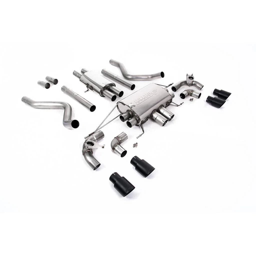 Milltek SSXLR179 Układ wydechowy Cat-Back — Cat-back valved exhaust system with cerakote black trims (Resonated) — zdjęcie 1