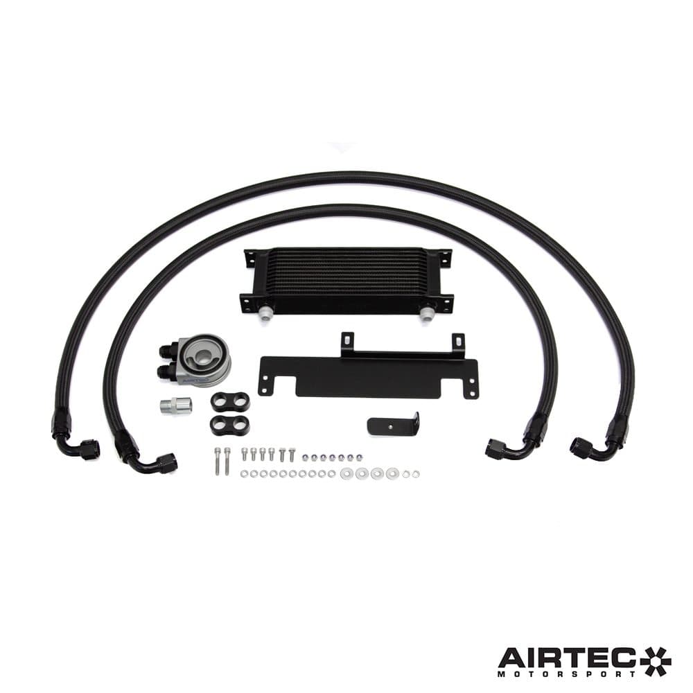 Chłodnica oleju Airtec Motorsport ATOILFO1 bez termostatu Ford Focus RS Mk3 2.3 EcoBoost (czarna)