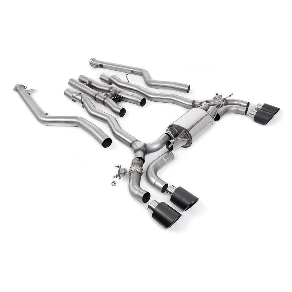 Milltek SSXBM1231 Układ wydechowy Cat-Back — Cat-back exhaust system with carbon Jet-100 trims — zdjęcie 1