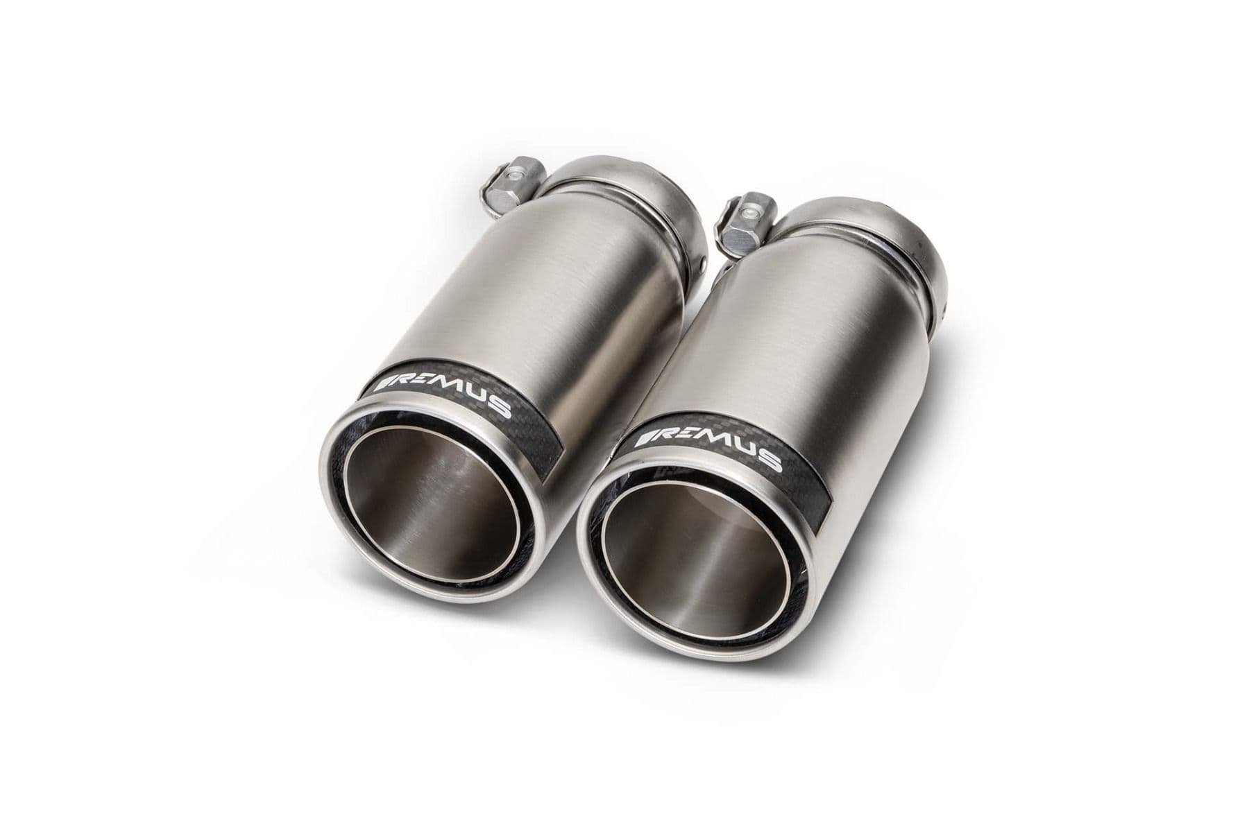 REMUS 0026 83CR — Tailpipe set Ø 84 mm, Street Race, stainless steel