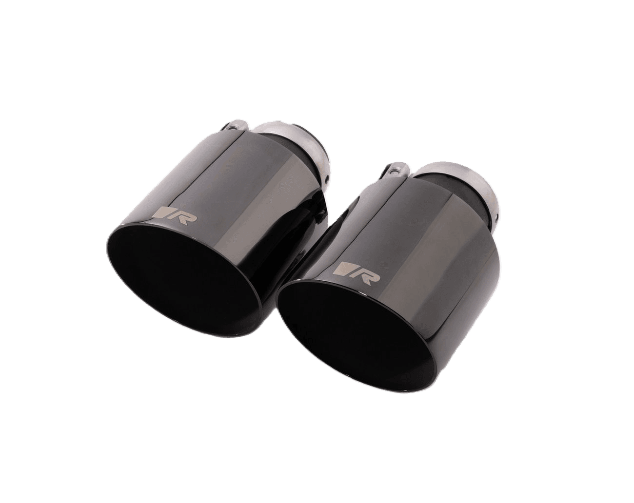 REMUS 0046 70SGBR — 4-Piece Tailpipe Set, Ø 102 mm angled, black chrome